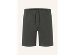 Arbeitshose K-WAY "K-Way Sweatshorts CASIMIR POLY COTTON", Gr. XL, grün schwarzish, Obermaterial: 43% Baumwolle, 57% Polyester, Hosen Arbeitshose