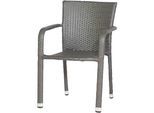 Gartensessel SIENA GARDEN, schwarz (titan, farbe gestell: schwarz), B:56cm H:83cm T:60cm, Sessel, Gartensessel