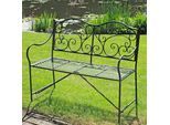 Gartenbank GARDEN PLEASURE "Vesuv", schwarz, B:106cm H:93cm T:54cm, Stahl, Sitzbänke, Gartenbank, BxTxH:106x54x93 cm