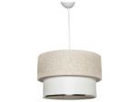 P & B Hängeleuchte, Creme, Weiß, Metall, Textil, 75 cm, CE, Lampen & Leuchten, Innenbeleuchtung, Leuchten nach Räumen, Esstischlampen