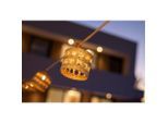 Newgarden Led-Aussenleuchte, Braun, Naturmaterialien, warmweiß, 800 cm, 4-fach schaltbar, Lampen & Leuchten, Außenbeleuchtung, Außenleuchten