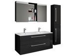 Badezimmer Budasi 4-tlg. ca. 145 cm Schwarz