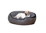 Tierlando LANA Hundebett Hundesofa M L XL Velours MEGA DICK SUPERWEICH grau/ grau 1,2 m, 30 cm, 1,05 m
