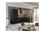 P & B , Schwarz, Eiche Artisan , Holzwerkstoff , 1 Schublade(n),2 Schublade(n),3 Schublade(n) Schubladen , seitenverkehrt montierbar, L-Form, nur wie online abgebildet bestellbar , A , 300x165 cm , höhenverstellbare Füße , Küche, Küchenblöcke, Eckküchenblöcke