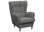 P & B , Grau , Textil , Buche , massiv , 78x102x98 cm , Wohnzimmer, Sessel, Ohrensessel