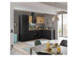 P & B , Schwarz, Eiche Artisan , Holzwerkstoff , 1 Schublade(n),2 Schublade(n),3 Schublade(n) Schubladen , seitenverkehrt montierbar, L-Form, nur wie online abgebildet bestellbar , A , 270x165 cm , höhenverstellbare Füße , Küche, Küchenblöcke, Eckküchenblöcke