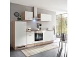 P & B , Weiß, Sonoma Eiche , Holzwerkstoff , 1 Schublade(n) Schubladen , seitenverkehrt montierbar, nur wie online abgebildet bestellbar , 280 cm , Küche, Küchenblöcke, Küchenzeilen