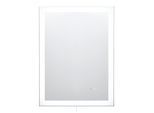 Wandspiegel in Grau inkl. LED 'Mirror Clock'