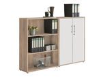 Aktenschrank Office Edition Sw Set 1 niedrig Weiß/Eiche