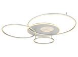 LED-Deckenleuchte Befer Opal/Silber max. 70 Watt Deckenlampe