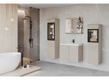 Badmöbel-Set 5-tlg. Madrit mit LED ca. 120 cm Kaschmir/Beige