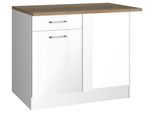 Eckunterschrank Mailand Weiß Hochglanz