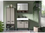 Badezimmer Bagno 3-teilig Kaschmir/Schwarz