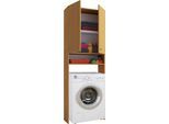 Waschmaschinenschrank LONA Buchefarben ca. 64x182x27cm
