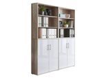 Aktenschrank Office Edition Sw Set 11 Sonoma Eiche/Weiß