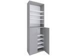 Schuhschrank LONA Grau ca. 70x220x40 cm
