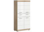 Midischrank Lambada ca. 74x141cm Sonoma Eiche/Weiß