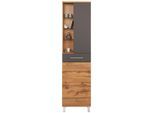 Hochschrank Float Breit Anthrazit/Eichefarben