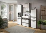 Badezimmer-Set BLAKE 4-teilig, Weiß Hochglanz