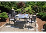 Gartenset 5-tlg. Textil/Metall /Holzwerkstoff/Kunststoff