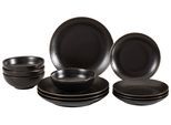 Tafelservice Black in Schwarz, 12-teilig