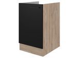 Spülenunterschrank Capri Schwarz/Eichefarben