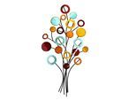 Metallbild Baum Multicolor