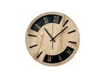 Wanduhr Schwarz/Eichefarben Ø ca. 36cm