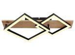 LED-Deckenleuchte Beatrix Schwarz/Dunkelbraun max.18Watt Deckenlampe
