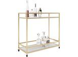PLAYBOY Servierwagen Ginger Glas/Metall Goldfarben