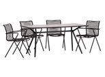 Gartengarnitur 5-tlg. Alpha rope Metall/Kunststoff/Glas