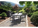 Gartenset 5-tlg. Metall/Glas/ Textil/Kunststof/Holzwerkstoff
