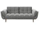 PLAYBOY 2-Sitzer-Sofa Scarlett Anthrazit Samt m. Schlaffunkt.