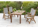 Gartenmöbel Set 5-tlg. Acapulco Akazie/Textil