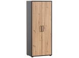Aktenschrank Aino H650 2T Schwarz/Eiche Artisan
