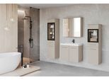 Badmöbel-Set 5-tlg. Madrit mit LED ca. 140 cm Kaschmir/Beige
