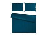 Bettwäsche Xenia Streif XXL Blau ca. 200x220cm