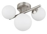 LED-Deckenleuchte Riha Opal/Nickelfarben max. 3,5 W Deckenlampe