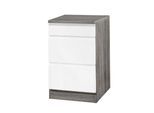 Küchenunterschrank "Cardiff" Weiss/Eiche
