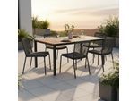 Gartentisch in Naturfarben massiv ca. 90x74x150cm