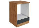 Herdumbauschrank Florenz ca. 60 cm Grau mit Arbeitsplatte