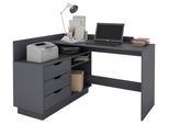 Eckschreibtisch Belfast Anthrazit ca. 129x83,5x105cm