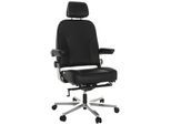 Chefsessel Hours F Schwarz ca. 70x123-133x63cm