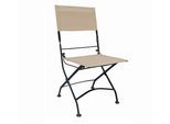 Gartenstuhl-Set Triest 2er-Set Schwarz/Beige