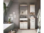 Badezimmer Lambada 4-tlg. ca. 97 cm Eiche/Weiß