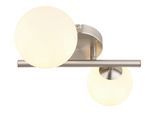LED-Wandleuchte Riha Opal/Nickelfarben max. 3,5Watt Wandlampe