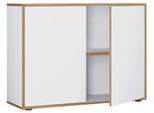 Aktenschrank Salia B100 Weiß/Honigeiche ca.100x74x33cm