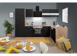 Küchenleerblock LBKBL280ESSS Schwarz/Eiche ca. 280x172 cm