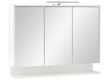 Spiegelschrank Flag Weiß mit LED 3-türig