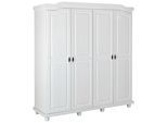 Drehtürenschrank Isny ca. 182x198x60 cm Weiß